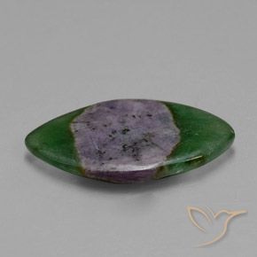 Rubino in Fuchsite Multicolore naturale da 7.45 ct, Taglio marquise, Traslucido