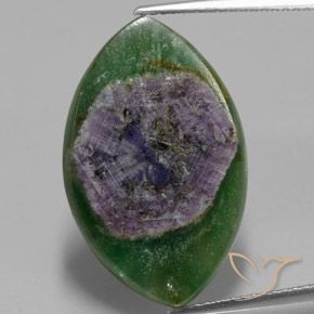 13.22ct Naturale Multicolore Rubino in Fuchsite, Taglio marquise, Traslucido