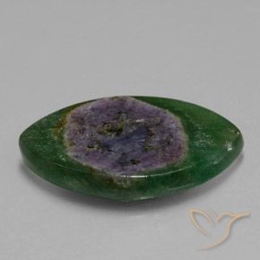 Rubino in Fuchsite Multicolore naturale da 13.22 ct, Taglio marquise, Traslucido