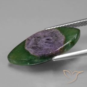 Rubino in Fuchsite Multicolore naturale da 6.51 ct, Taglio marquise, Traslucido