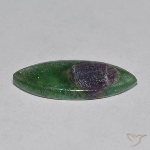 Rubino in Fuchsite Multicolore naturale da 3.75 ct, Taglio marquise, Traslucido