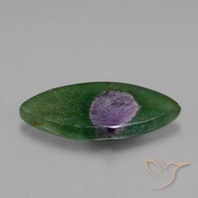 Rubino in Fuchsite Multicolore naturale da 5.26 ct, Taglio marquise, Traslucido