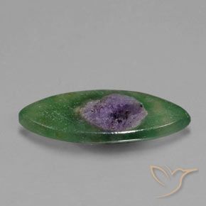 Rubino in Fuchsite Multicolore naturale da 3.31 ct, Taglio marquise, Traslucido