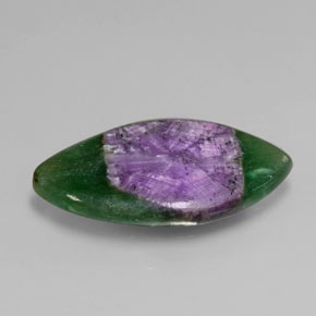Rubino in fuchsite naturale bicolore da 14,59 ct, marchesa, traslucido