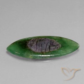 Rubino in Fuchsite Multicolore naturale da 8.77 ct, Taglio marquise, Traslucido