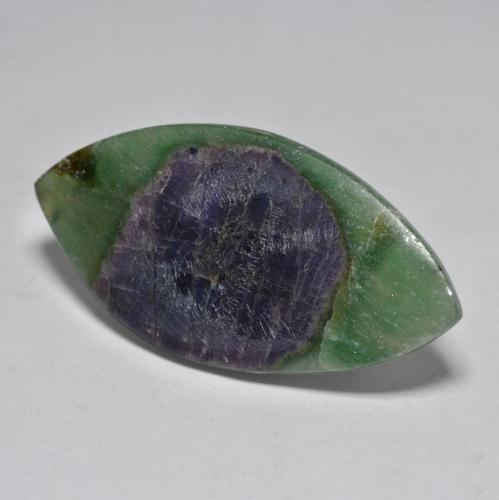 Rubino in Fuchsite Multicolore naturale da 14.95 ct, Taglio marquise, Traslucido