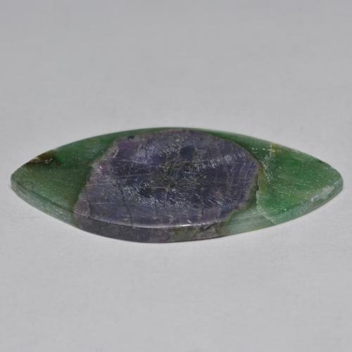 Rubino in Fuchsite Multicolore naturale da 14.95 ct, Taglio marquise, Traslucido