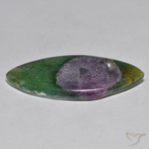 Rubino in Fuchsite Multicolore naturale da 10.67 ct, Taglio marquise, Traslucido
