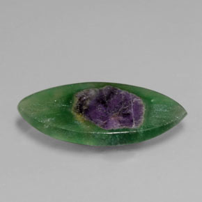 Rubino in fuchsite naturale bicolore da 6,89 ct, marchesa, traslucido