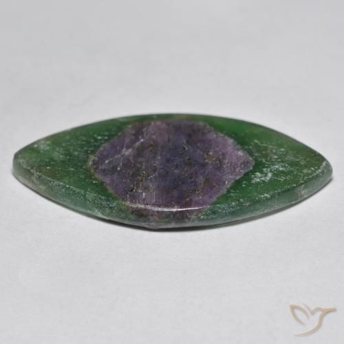 Rubino in Fuchsite Multicolore naturale da 12.02 ct, Taglio marquise, Traslucido