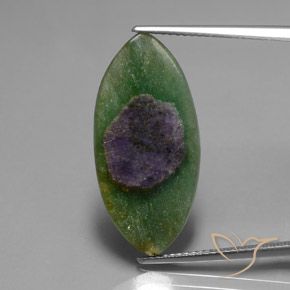 7.98ct Naturale Multicolore Rubino in Fuchsite, Taglio marquise, Traslucido