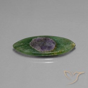 Rubino in Fuchsite Multicolore naturale da 7.98 ct, Taglio marquise, Traslucido
