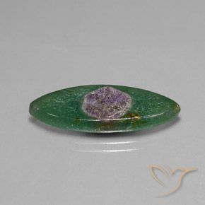 Rubino in Fuchsite Multicolore naturale da 10.40 ct, Taglio marquise, Traslucido