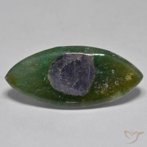 7.33ct Naturale Multicolore Rubino in Fuchsite, Taglio marquise, Traslucido