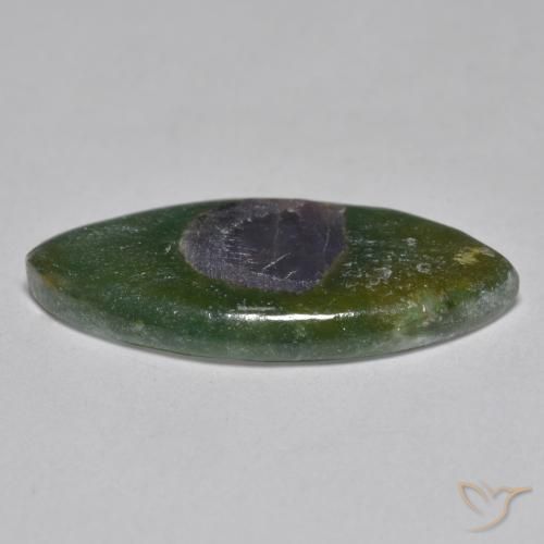 Rubino in Fuchsite Multicolore naturale da 7.33 ct, Taglio marquise, Traslucido