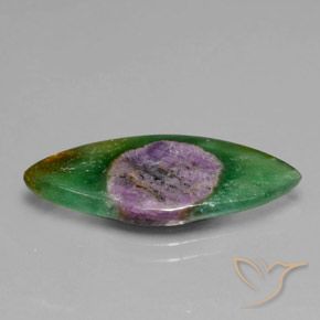 Rubino in Fuchsite Multicolore naturale da 7.82 ct, Taglio marquise, Traslucido