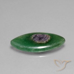 Rubino in Fuchsite Multicolore naturale da 7.08 ct, Taglio marquise, Traslucido