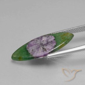 Rubino in Fuchsite Multicolore naturale da 5.03 ct, Taglio marquise, Traslucido
