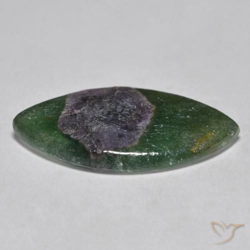 Rubino in Fuchsite Multicolore naturale da 6.63 ct, Taglio marquise, Traslucido