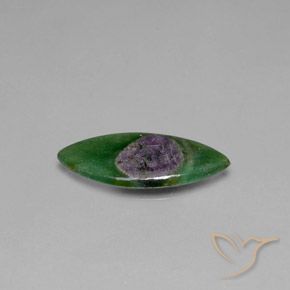 Rubino in Fuchsite Multicolore naturale da 5.08 ct, Taglio marquise, Traslucido