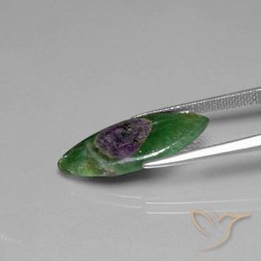 Rubino in Fuchsite Multicolore naturale da 5.08 ct, Taglio marquise, Traslucido