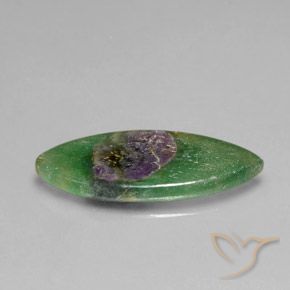 Rubino in Fuchsite Multicolore naturale da 5.75 ct, Taglio marquise, Traslucido