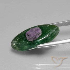 Rubino in Fuchsite Multicolore naturale da 10.32 ct, Taglio marquise, Traslucido