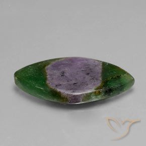 Rubino in Fuchsite Multicolore naturale da 11.36 ct, Taglio marquise, Traslucido