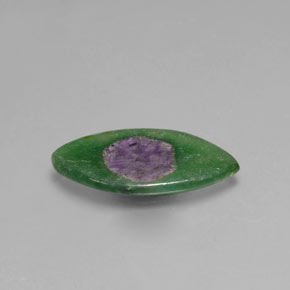 Rubino in Fuchsite Bicolore naturale da 4.10 ct, Taglio marquise, Trasparente