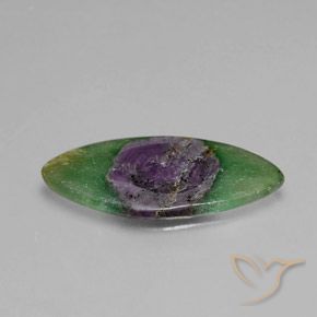 Rubino in Fuchsite Multicolore naturale da 5.06 ct, Taglio marquise, Traslucido