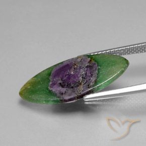 Rubino in Fuchsite Multicolore naturale da 5.06 ct, Taglio marquise, Traslucido