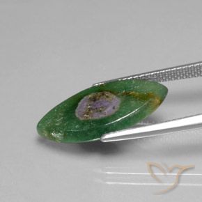 Rubino in Fuchsite Multicolore naturale da 5.08 ct, Taglio marquise, Traslucido