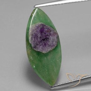 4.33ct Naturale Multicolore Rubino in Fuchsite, Taglio marquise, Traslucido