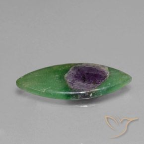 Rubino in Fuchsite Multicolore naturale da 4.33 ct, Taglio marquise, Traslucido