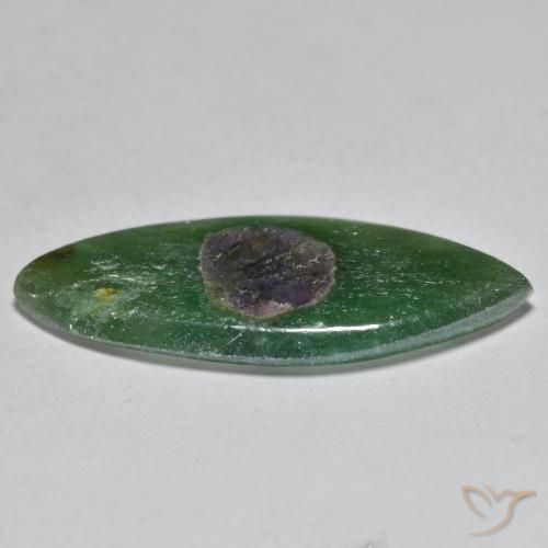 Rubino in Fuchsite Multicolore naturale da 5.84 ct, Taglio marquise, Traslucido