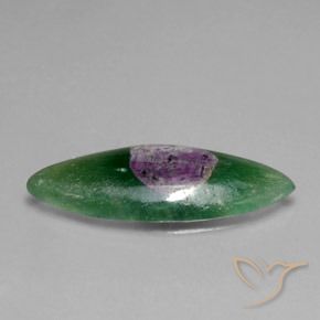 Rubino in Fuchsite Multicolore naturale da 7.10 ct, Taglio marquise, Traslucido