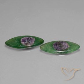 Gemme di Rubino in Fuchsite Multicolore naturale da 8.67 ct, Taglio marquise, Traslucido