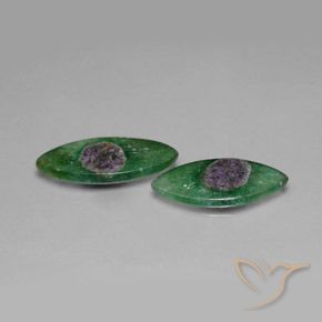 Gemme di Rubino in Fuchsite Multicolore naturale da 10.05 ct, Taglio marquise, Traslucido