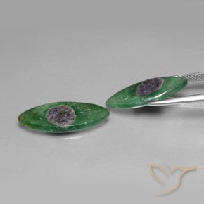 Gemme di Rubino in Fuchsite Multicolore naturale da 10.05 ct, Taglio marquise, Traslucido