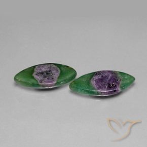 Gemme di Rubino in Fuchsite Multicolore naturale da 10.19 ct, Taglio marquise, Traslucido