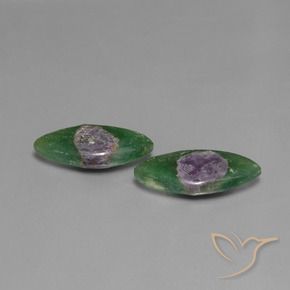 Gemme di Rubino in Fuchsite Multicolore naturale da 7.34 ct, Taglio marquise, Traslucido