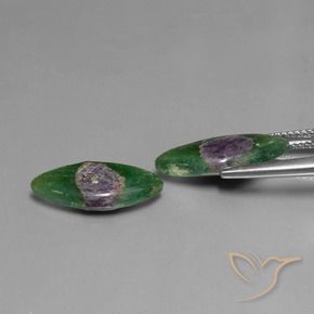 Gemme di Rubino in Fuchsite Multicolore naturale da 7.34 ct, Taglio marquise, Traslucido