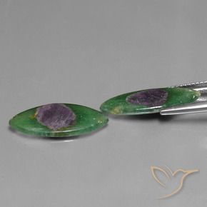 Gemme di Rubino in Fuchsite Multicolore naturale da 6.33 ct, Taglio marquise, Traslucido