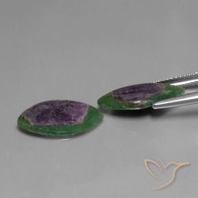 Gemme di Rubino in Fuchsite Multicolore naturale da 5.76 ct, Taglio marquise, Traslucido