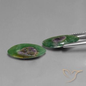 Gemme di Rubino in Fuchsite Multicolore naturale da 6.30 ct, Taglio marquise, Traslucido