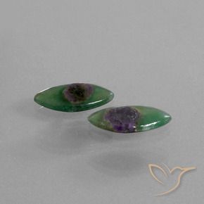 Gemme di Rubino in Fuchsite Multicolore naturale da 6.02 ct, Taglio marquise, Traslucido