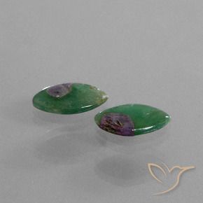 Gemme di Rubino in Fuchsite Multicolore naturale da 4.74 ct, Taglio marquise, Traslucido