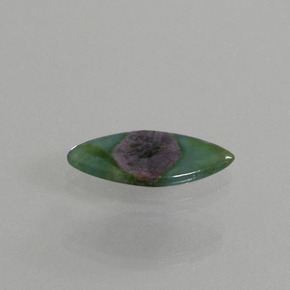 Rubino in Fuchsite Bicolore naturale da 4.46 ct, Taglio marquise, Traslucido