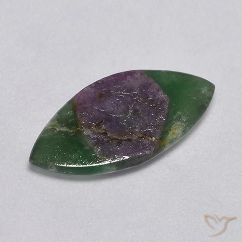 4.54ct Naturale Multicolore Rubino in Fuchsite, Taglio marquise, Traslucido