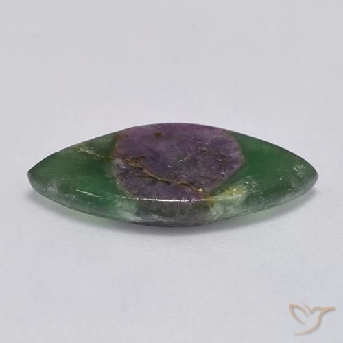 Rubino in Fuchsite Multicolore naturale da 4.54 ct, Taglio marquise, Traslucido